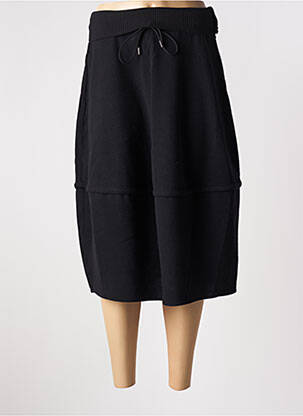 Jupe mi-longue fermeture zip latéral noir CREA CONCEPT femme