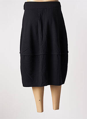 Jupe mi-longue fermeture zip latéral noir CREA CONCEPT femme