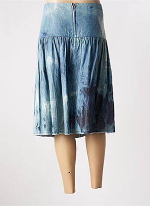 Jupe mi-longue coupe évasée bleu ME369 femme