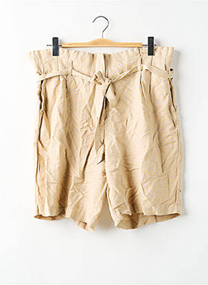 Bermuda taille à pinces taille haute beige TOM TAILOR femme