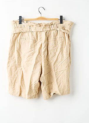 Bermuda taille à pinces taille haute beige TOM TAILOR femme