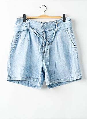 Short tissage denim taille haute bleu GARCIA femme