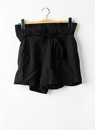 Short taille à pinces taille haute noir MOLLY BRACKEN femme