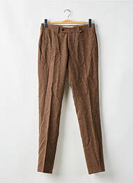Pantalon slim tissage chiné taille normale marron L'IMPECCABLE MARCEL homme