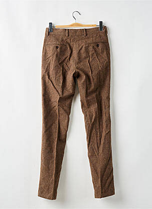 Pantalon slim tissage chiné taille normale marron L'IMPECCABLE MARCEL homme