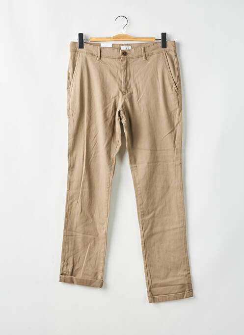 Pantalon chino tissage popeline taille normale beige JACK & JONES homme