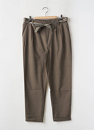 Pantalon chino poches taille haute vert ONLY femme