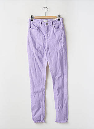 Jeans skinny taille haute taille haute violet ONLY femme