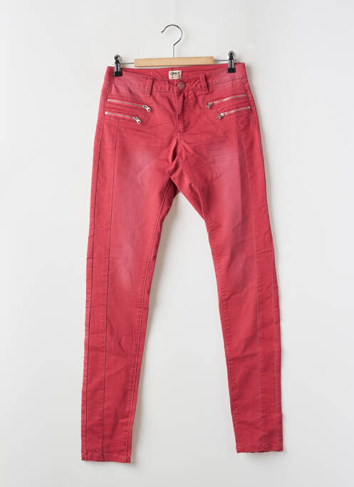 Jeans coupe slim rouge ONLY pour femme