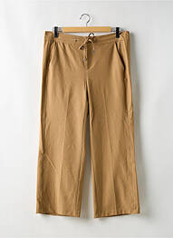 Pantalon 7/8 taille à pinces taille normale marron STREET ONE femme