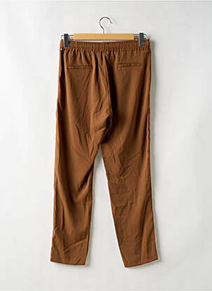 Pantalon chino broderie galons latéraux taille normale marron BELLITA femme