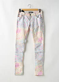 Jeans coupe slim stretch taille normale violet MADONNA femme