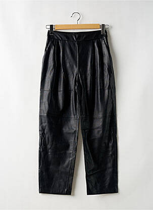 Pantalon droit coupe carotte taille haute noir MANGO femme