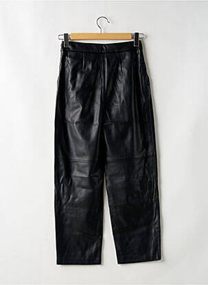 Pantalon droit coupe carotte taille haute noir MANGO femme