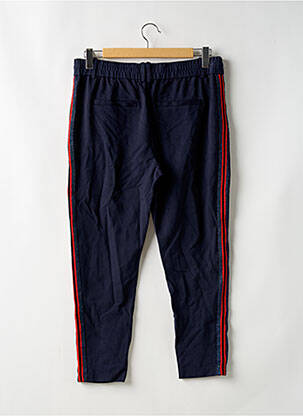 Pantalon chino broderie galons latéraux taille normale bleu ONLY femme