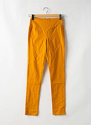 Pantalon slim taille haute taille haute orange PIECES femme