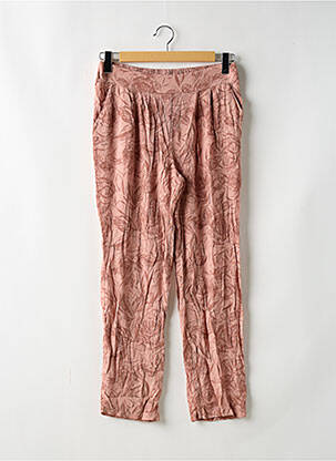 Pantalon droit taille élastique taille normale rose MEMORY LANE femme
