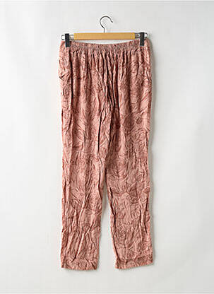 Pantalon droit taille élastique taille normale rose MEMORY LANE femme