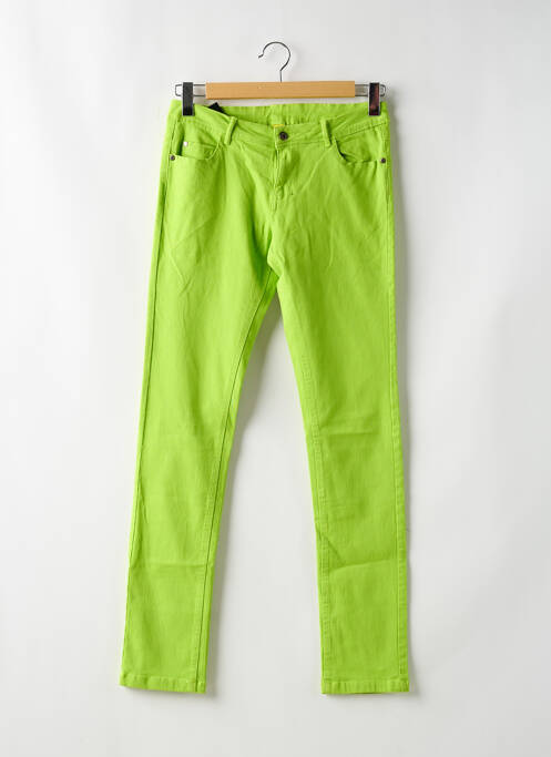 Jeans coupe slim stretch taille basse vert FLAIR femme