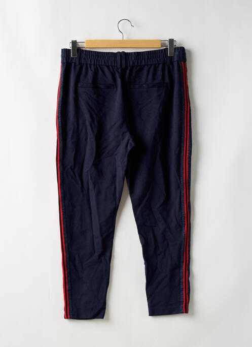Pantalon chino broderie galons latéraux taille normale bleu ONLY femme