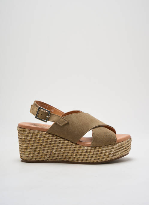 Sandales/Nu pieds vert TBS pour femme