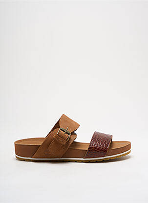 Mules/sabots matière lisse talon plat jusqu'à 3cm marron TIMBERLAND femme