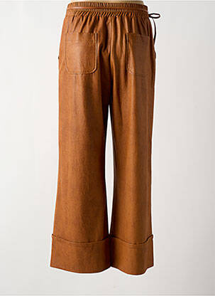 Pantalon large poches taille haute marron CAROLINE BISS femme