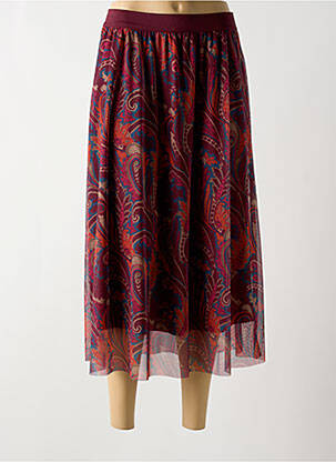Jupe longue taille haute violet MORE & MORE femme
