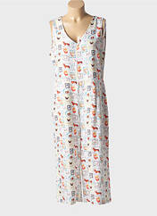 Combi-pantalon blanc MD'M pour femme seconde vue