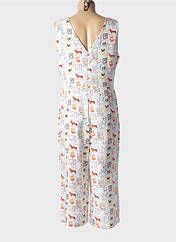 Combi-pantalon blanc MD'M pour femme seconde vue