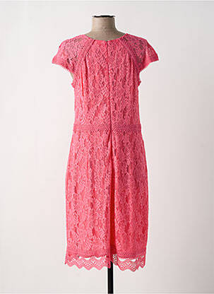 Robe mi-longue manches courtes manches courtes rose MORE & MORE femme