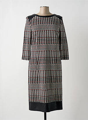 Robe mi-longue manches 3/4 manches 3/4 noir BASLER femme