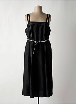 Robe longue coupe cintrée fines bretelles noir MARIE MERO femme