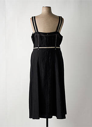 Robe longue coupe cintrée fines bretelles noir MARIE MERO femme