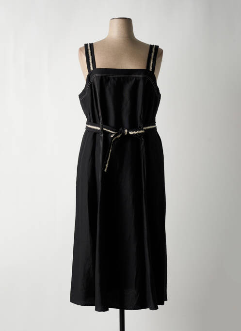 Robe longue coupe cintrée fines bretelles noir MARIE MERO femme