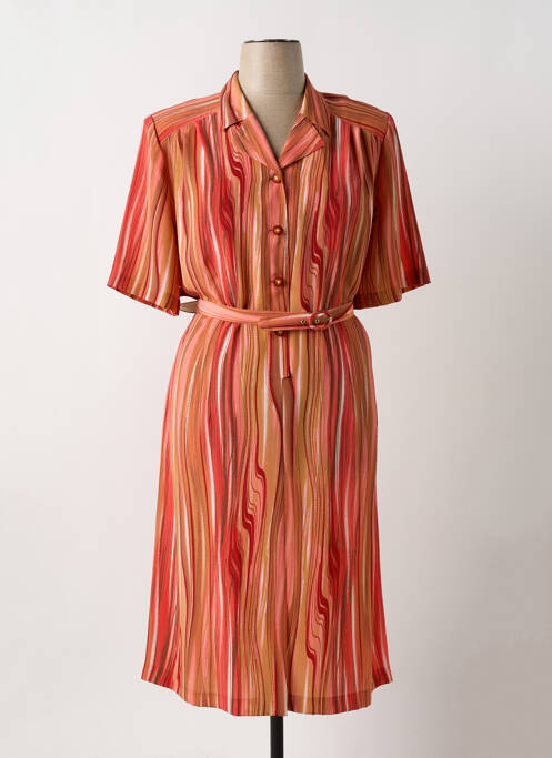 Robe mi-longue orange LISA CHESNAY pour femme