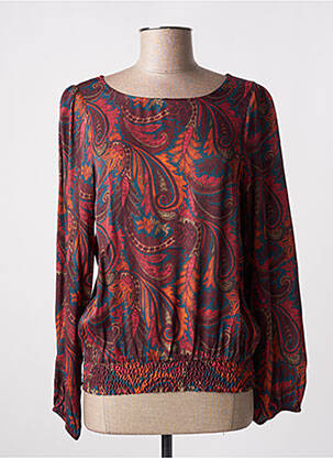 Blouse imprimé fleurs manches longues bleu MORE & MORE femme