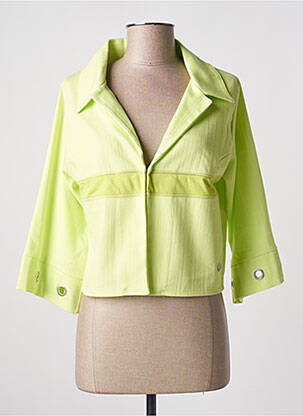 Veste casual col tailleur vert CINZIA CALDI femme