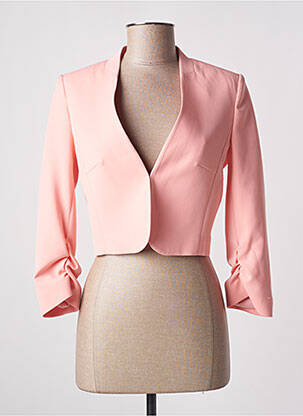 Veste chic tissage crêpe rose MORE & MORE femme