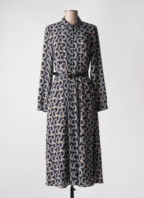 Robe mi-longue noir COMMA, pour femme