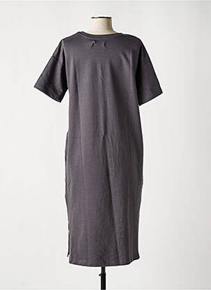 Robe mi-longue manches courtes manches courtes gris DEELUXE femme