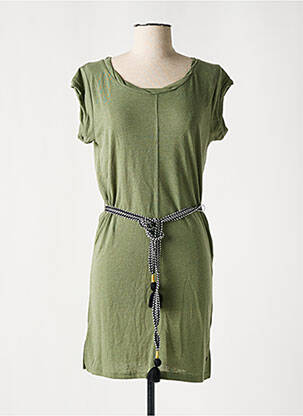 Robe courte manches courtes manches courtes vert DEELUXE femme