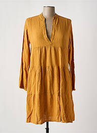 Robe mi-longue manches longues manches longues jaune BANDITAS FROM MARSEILLE femme