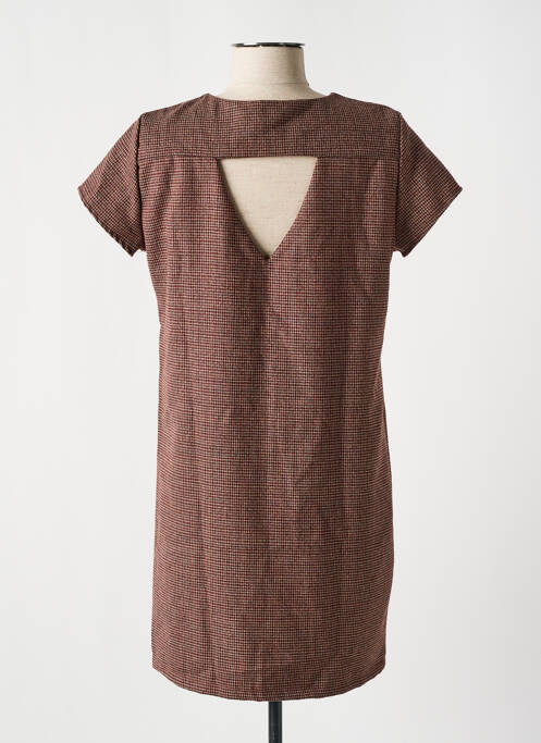 Robe courte manches courtes manches courtes rouge LILI & LALA femme