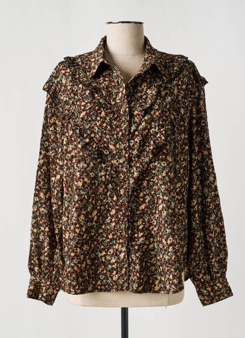 Chemisier marron WIYA pour femme