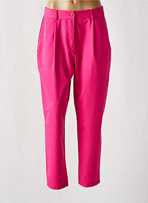 Pantalon chino tissage popeline taille haute rose BANDITAS FROM MARSEILLE femme