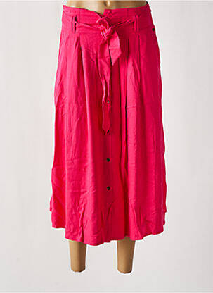 Jupe mi-longue coupe évasée rose DEELUXE femme
