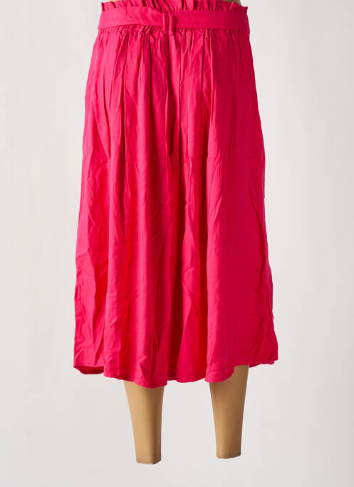 Jupe mi-longue coupe évasée rose DEELUXE femme