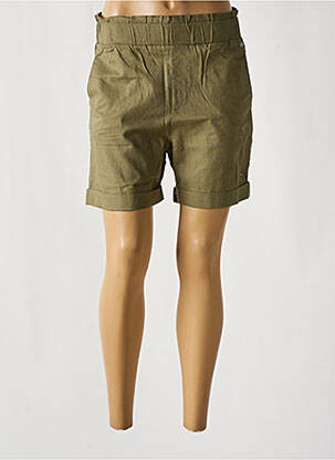 Short taille élastique taille haute vert DEELUXE femme