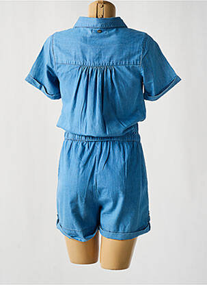 Combishort fermeture boutonnée sur le devant manches courtes bleu DEELUXE femme